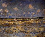 Claude Monet Rough Sea painting